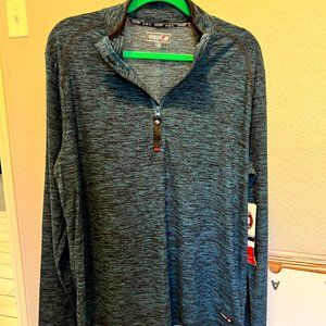 Canada Weather Gear Fleece Mens Large Blue Quarter Zip Pullover 1/4 Zip